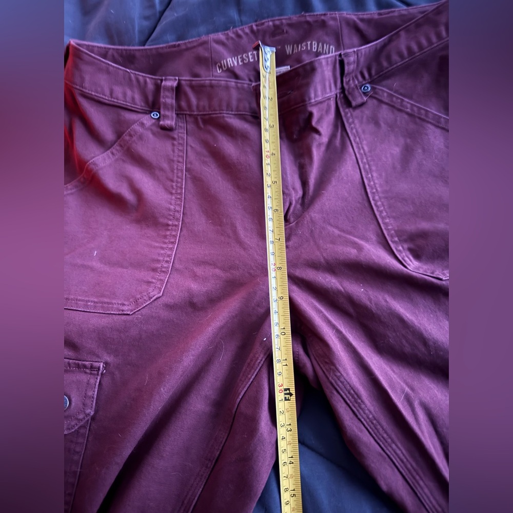 Womens Burgundy Cargo Pants Duluth - Picture 6 of 7